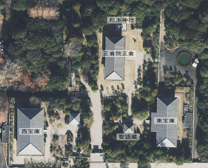 正倉院の配置図