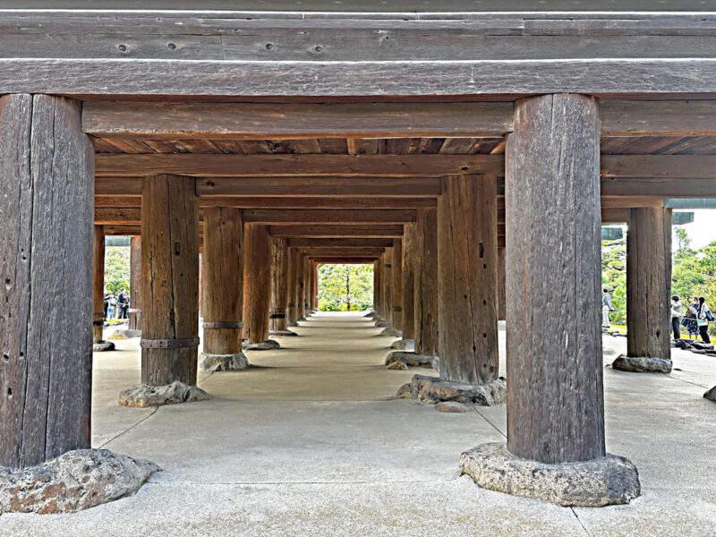 北側からみた正倉床下